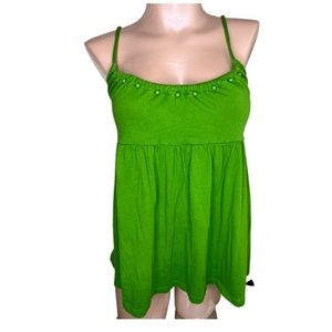 Old Navy Spaghetti Strap Green Blouse